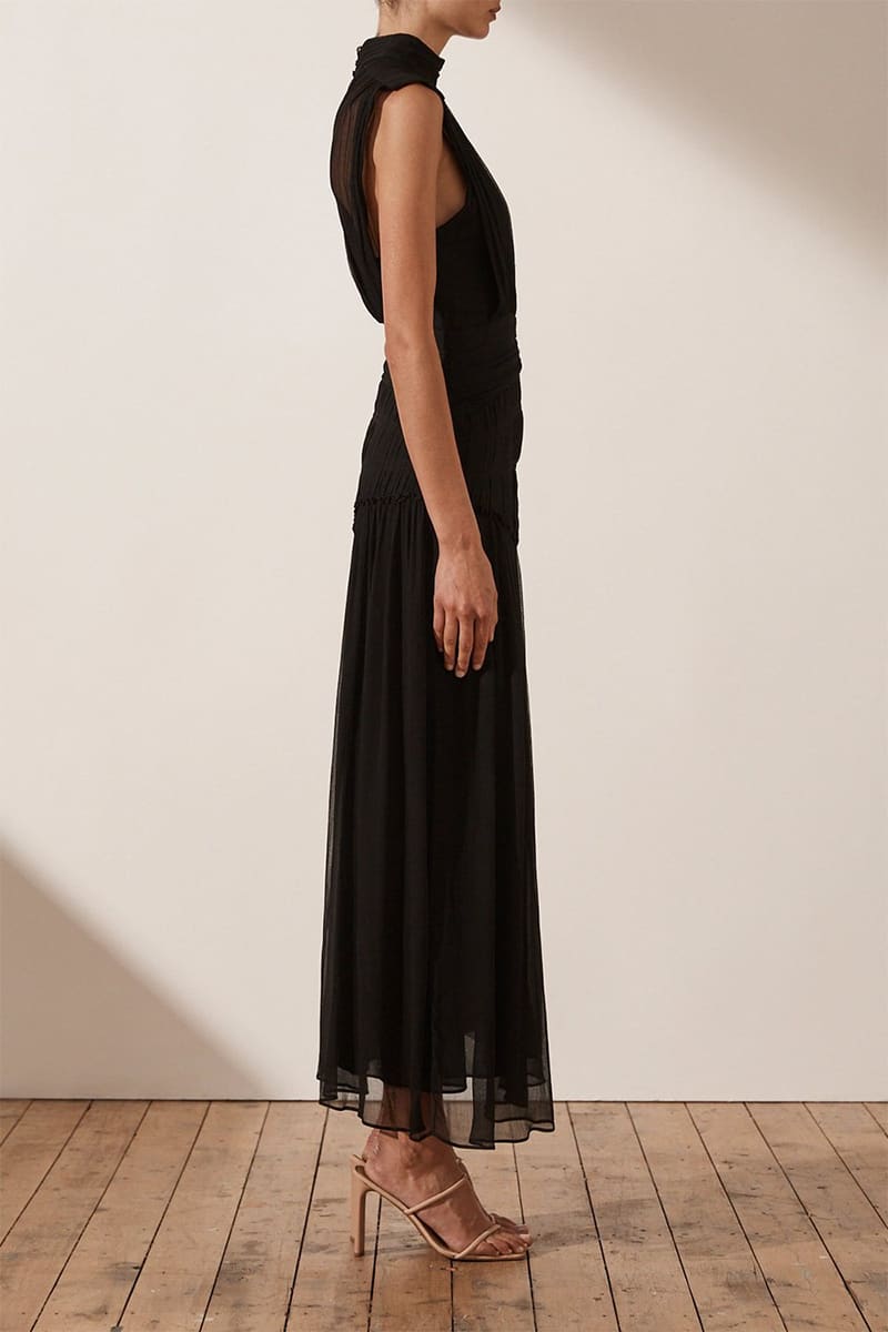 Remarkable Moment High Neck Maxi Dress | Jewelclues | #color_black