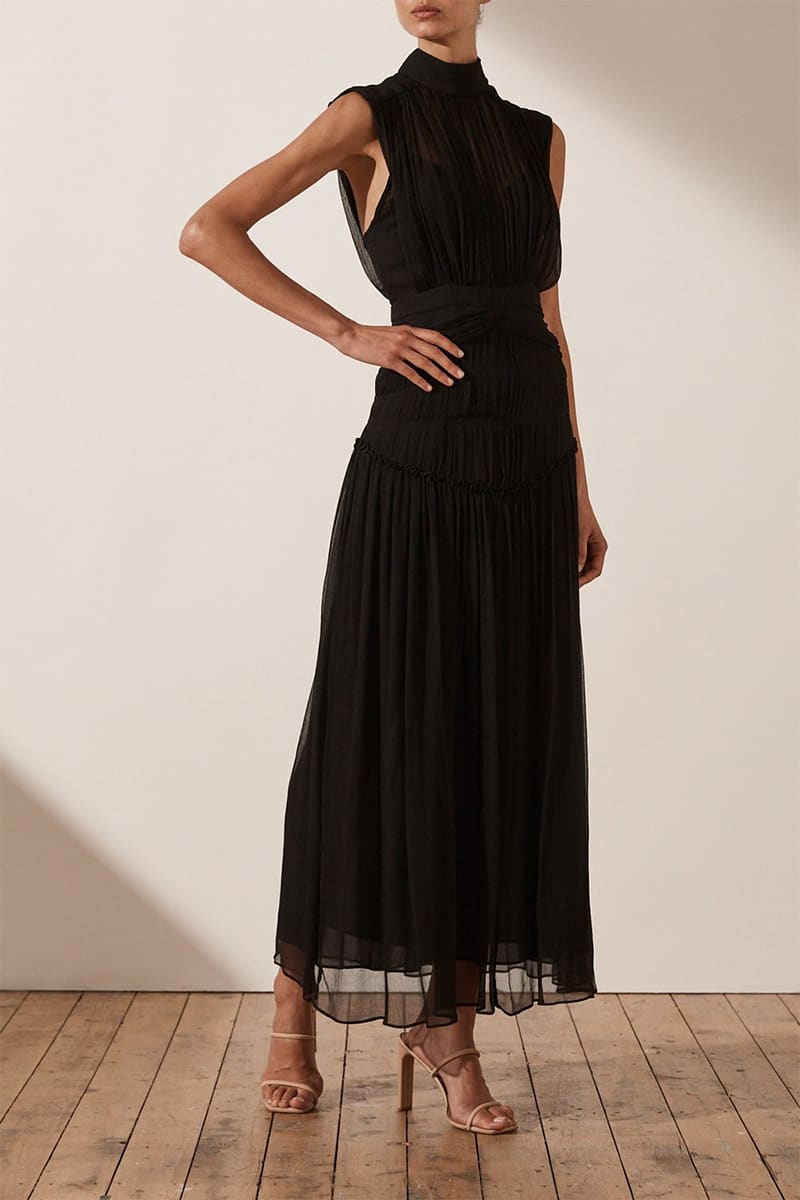 Remarkable Moment High Neck Maxi Dress | Jewelclues | #color_black
