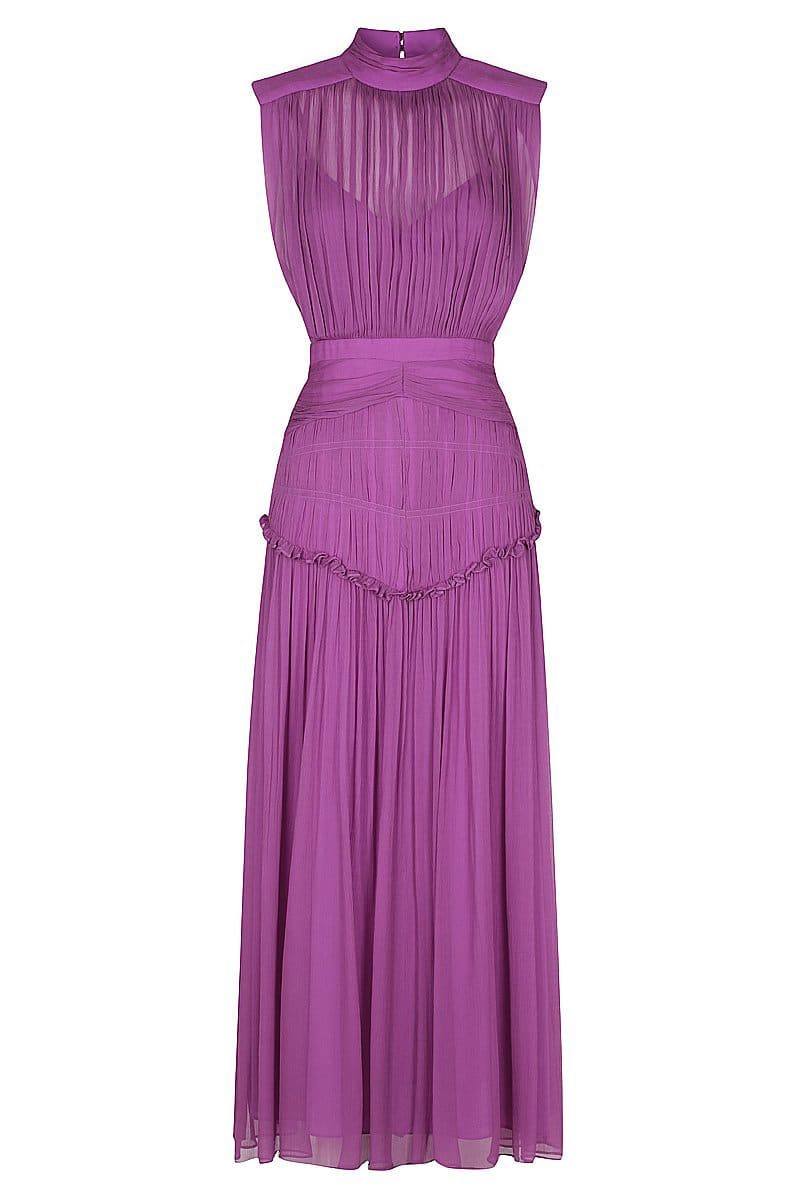 Remarkable Moment High Neck Maxi Dress | Jewelclues | #color_purple