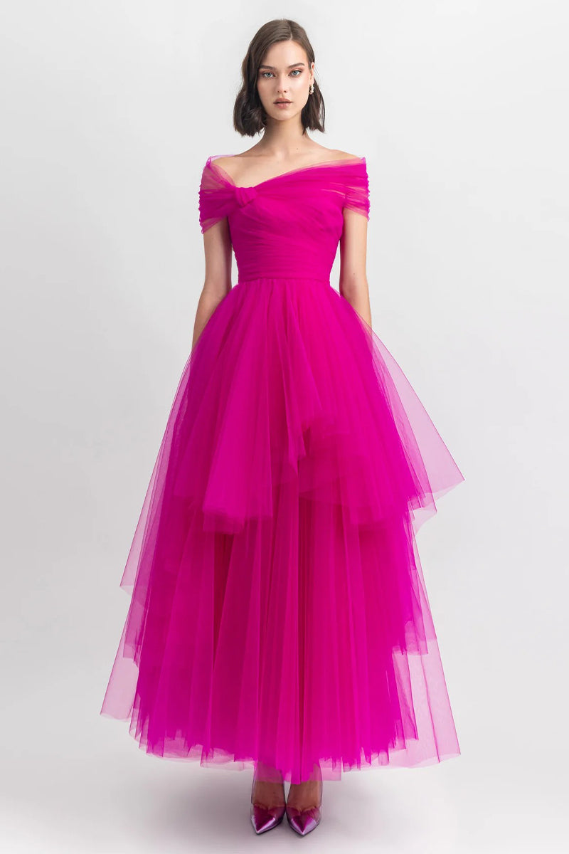 Romantic Elegance Off-the-Shoulder Maxi Dress