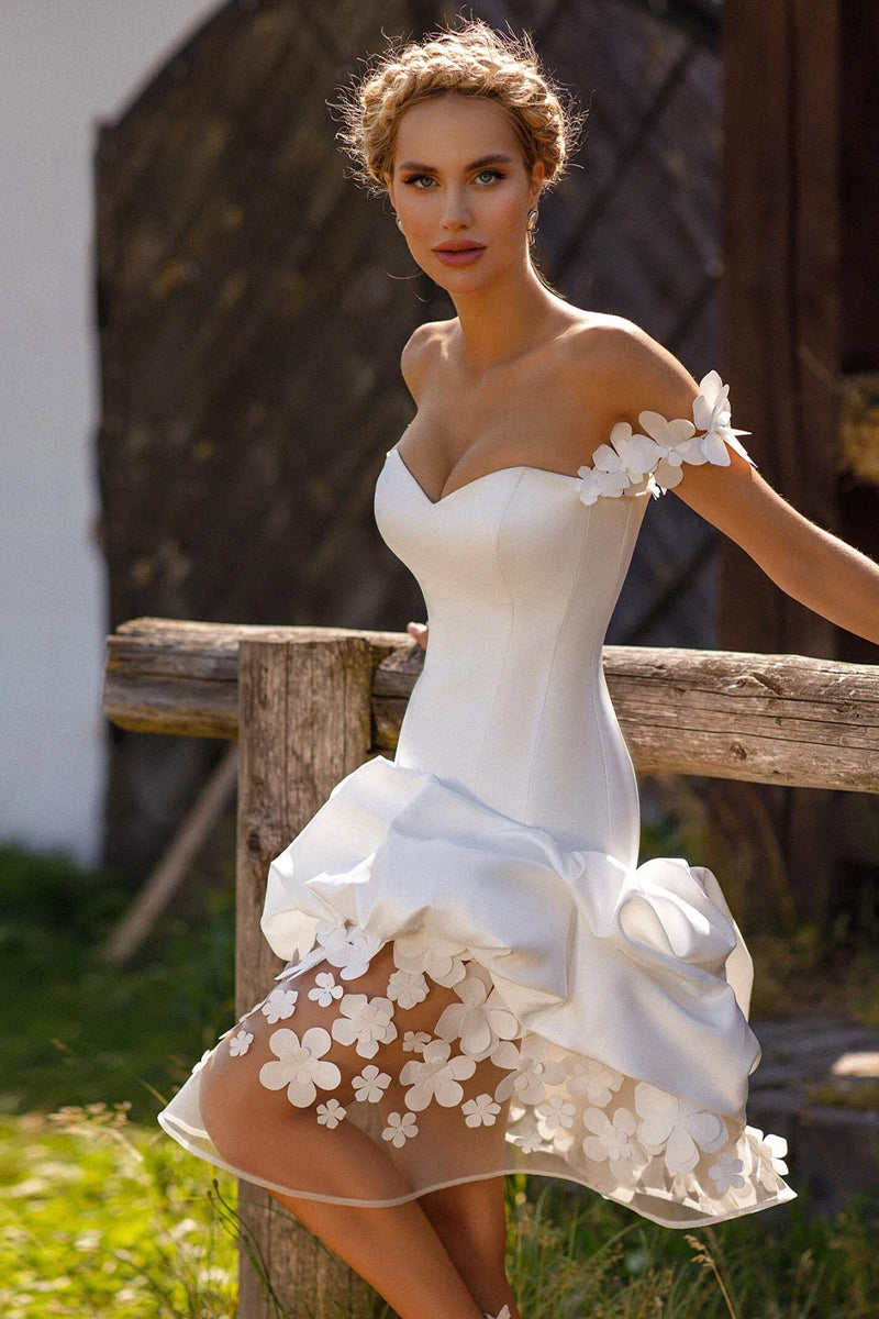 Romantic Stories Off-the-Shoulder Mini Dress | Jewelclues