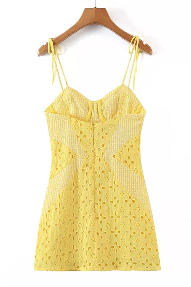 Sacramento Eyelet Embroidered Mini Dress | Jewelclues