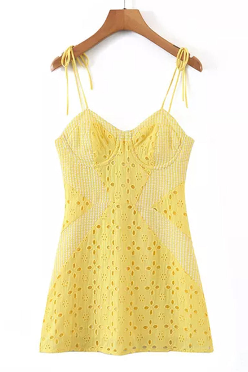Sacramento Eyelet Embroidered Mini Dress | Jewelclues