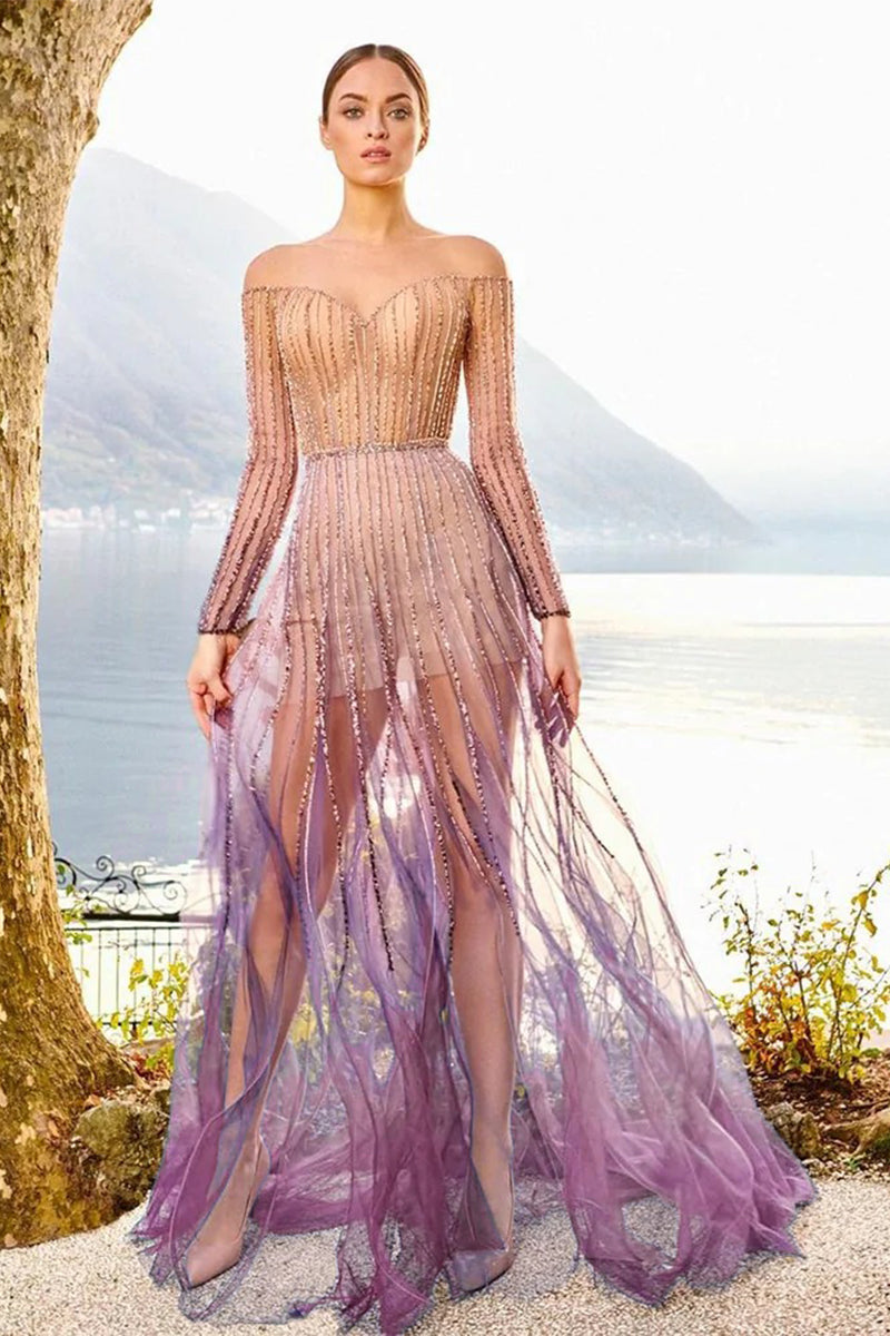 See Through Romance Beaded Maxi Dress | Jewelclues 