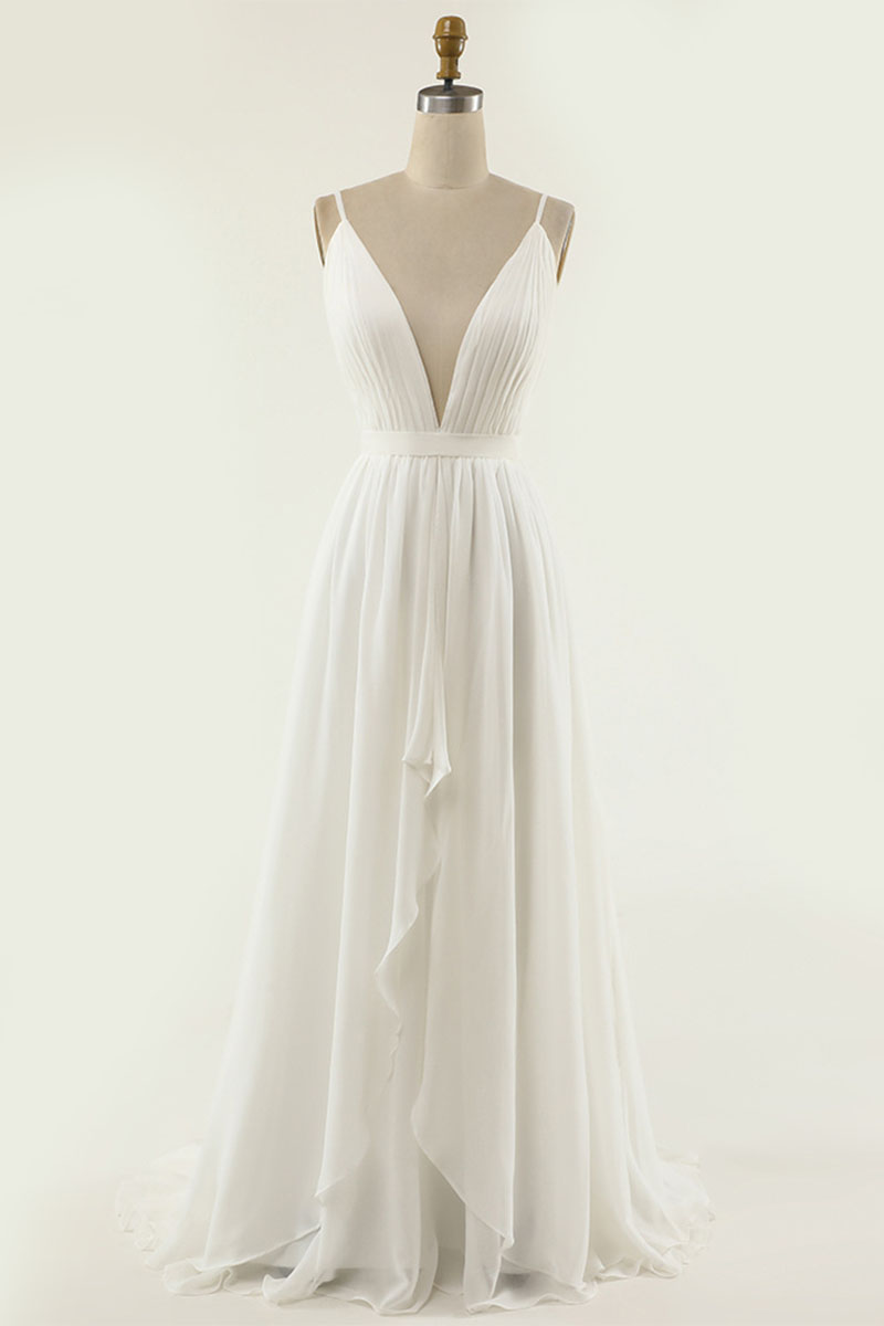 Solemn Promise Ivory Backless Maxi Dress | Jewelclues