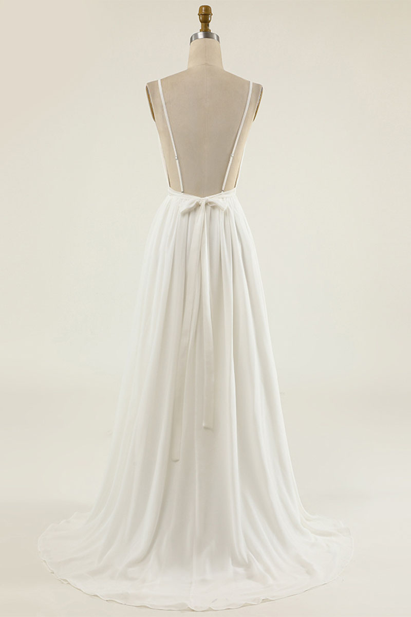 Solemn Promise Ivory Backless Maxi Dress | Jewelclues