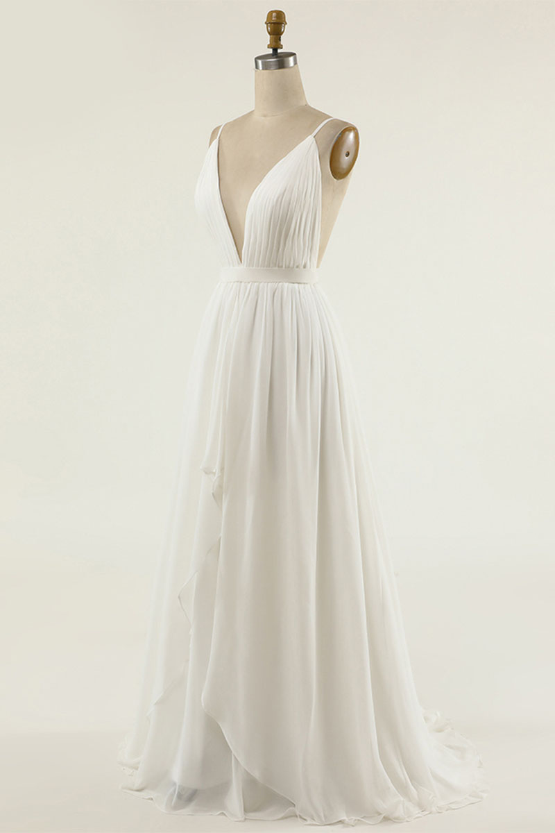 Solemn Promise Ivory Backless Maxi Dress | Jewelclues