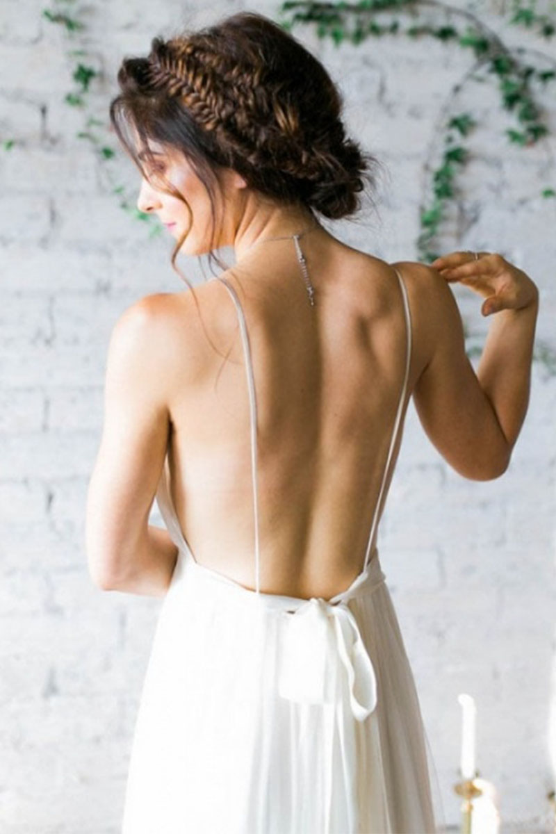 Solemn Promise Ivory Backless Maxi Dress | Jewelclues