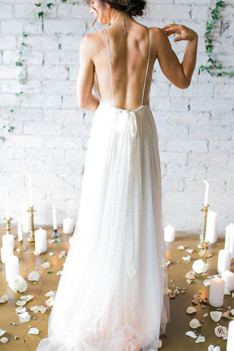 Solemn Promise Ivory Backless Maxi Dress | Jewelclues