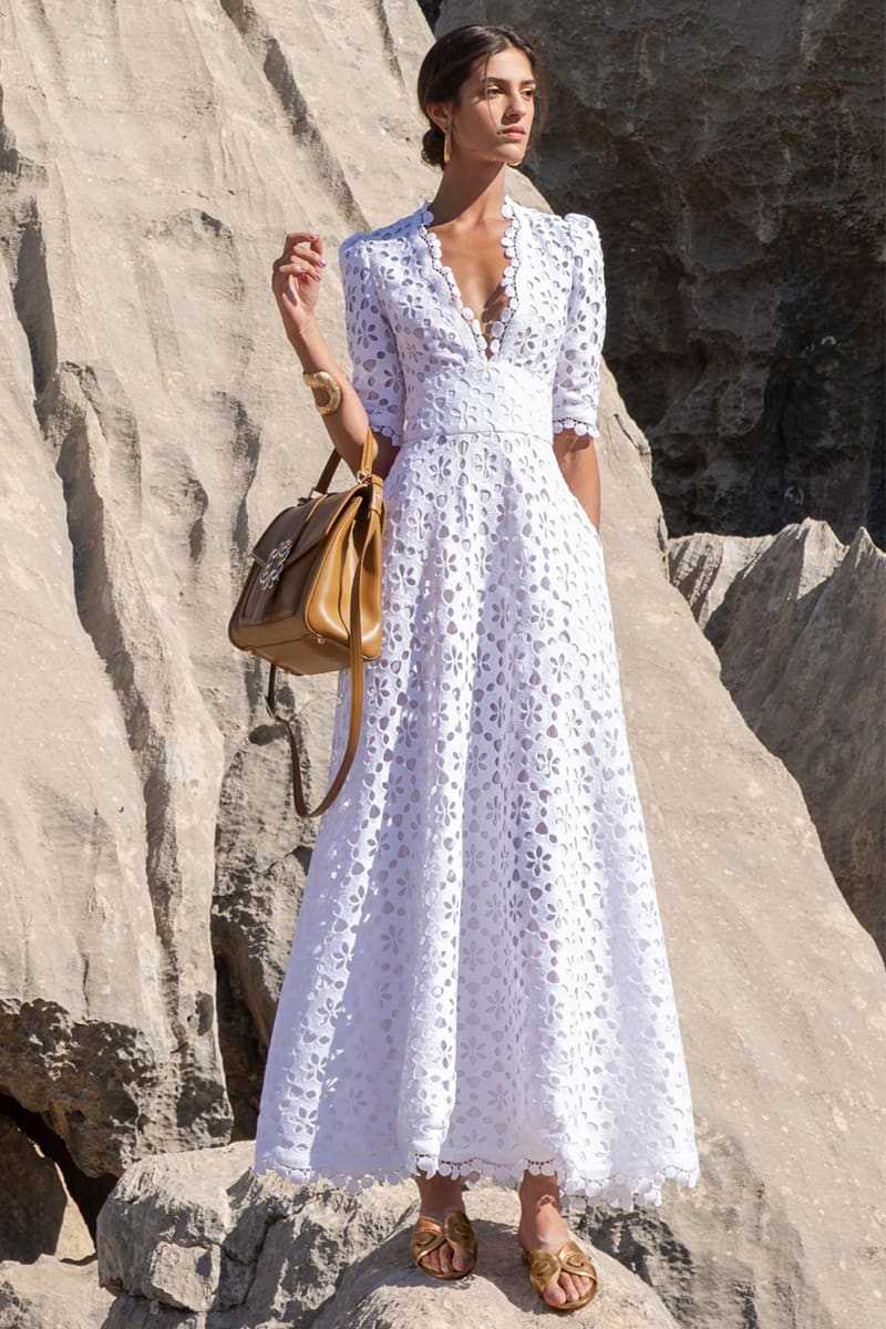 Somerset White Eyelet Maxi Dress | Jewelclues