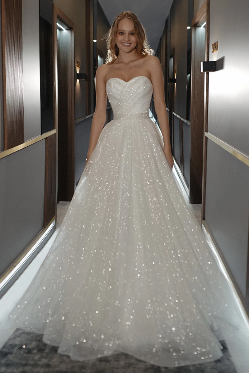Sparkling Divinity Strapless Wedding Dress | Jewelclues