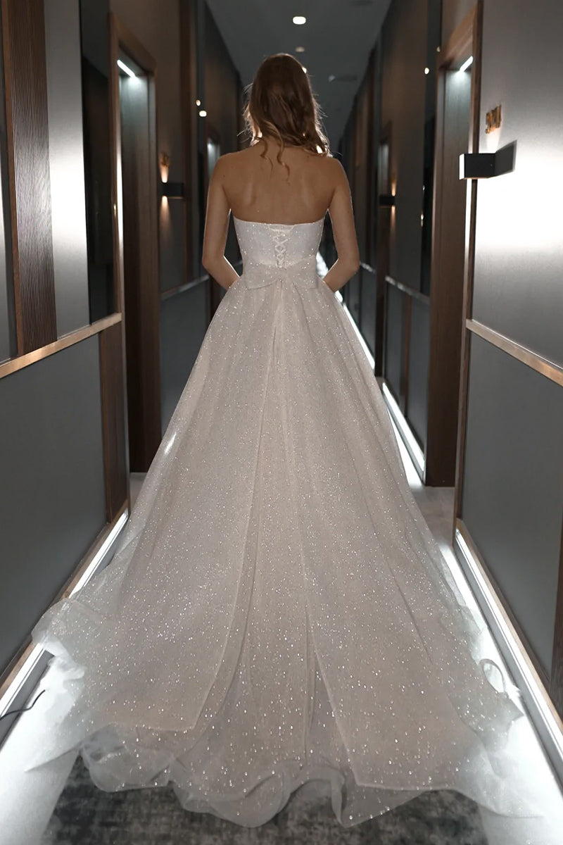 Sparkling Divinity Strapless Wedding Dress | Jewelclues
