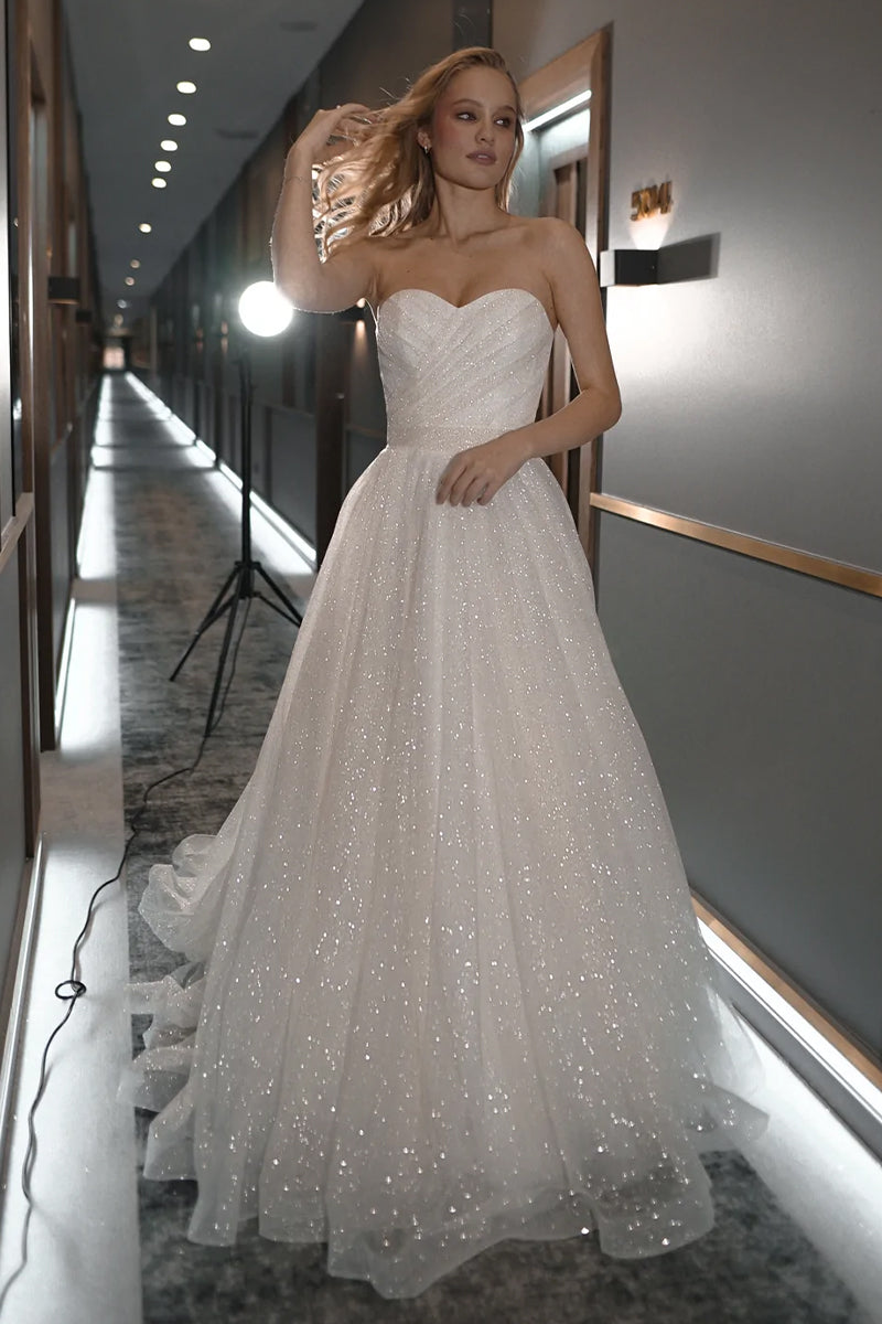 Sparkling Divinity Strapless Wedding Dress | Jewelclues