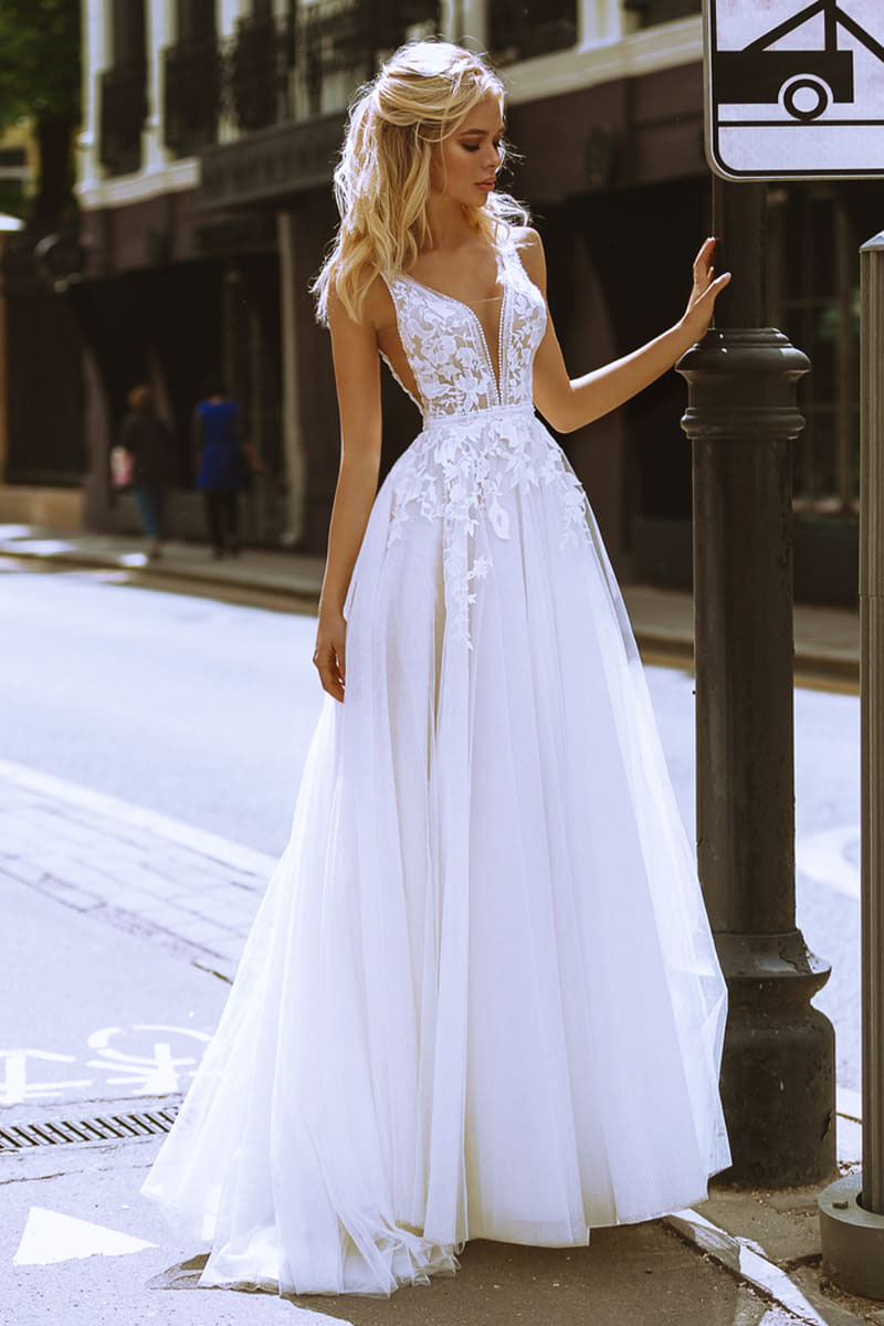 Splendorous Love Embroidered Tulle Maxi Dress | Jewelclues | #color_white