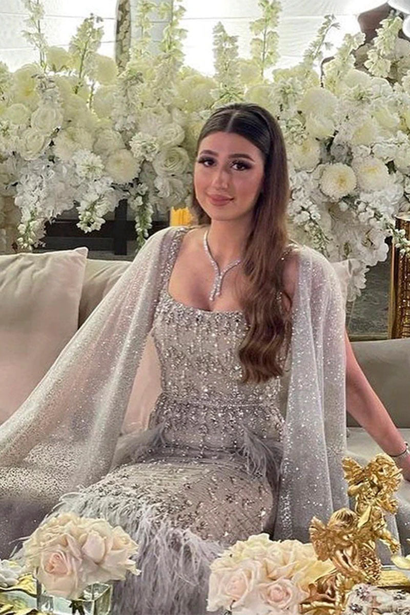 True Fantasy Beaded Crystal Midi Dress | Jewelclues