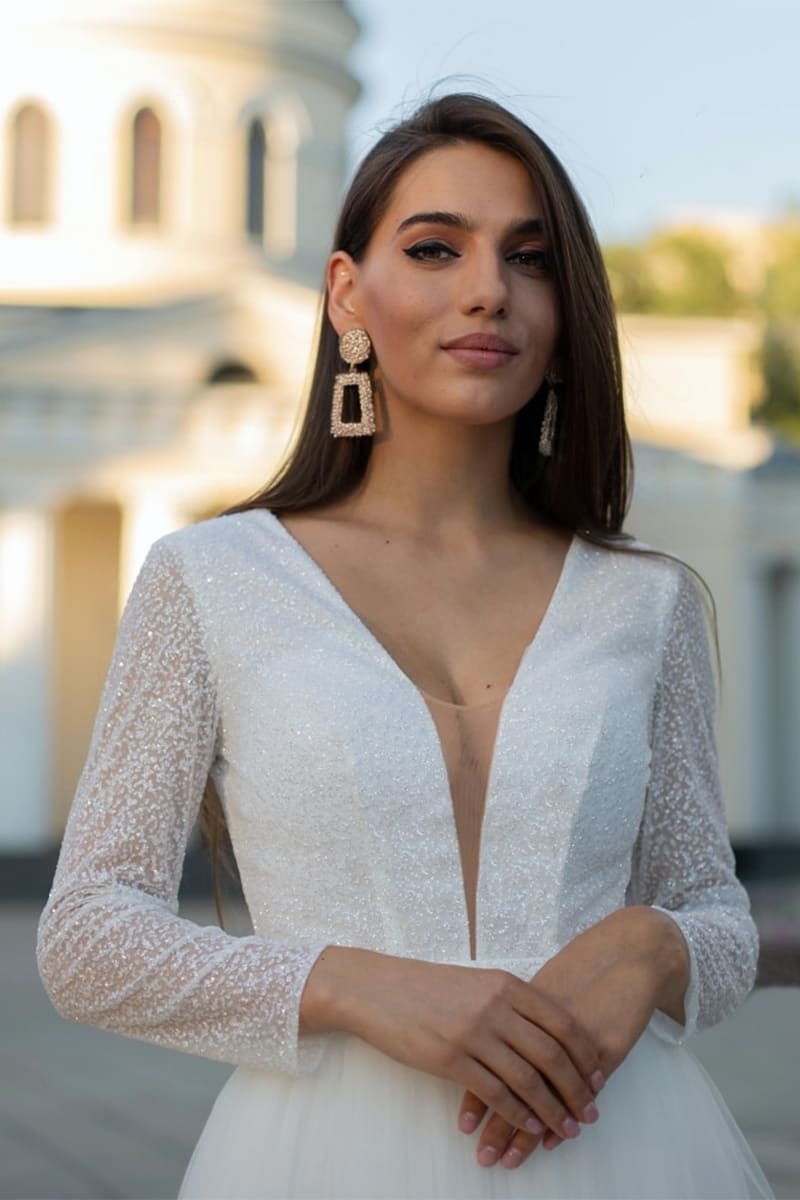 True Love Sparkly Long Sleeve Midi Dress | Jewelclues