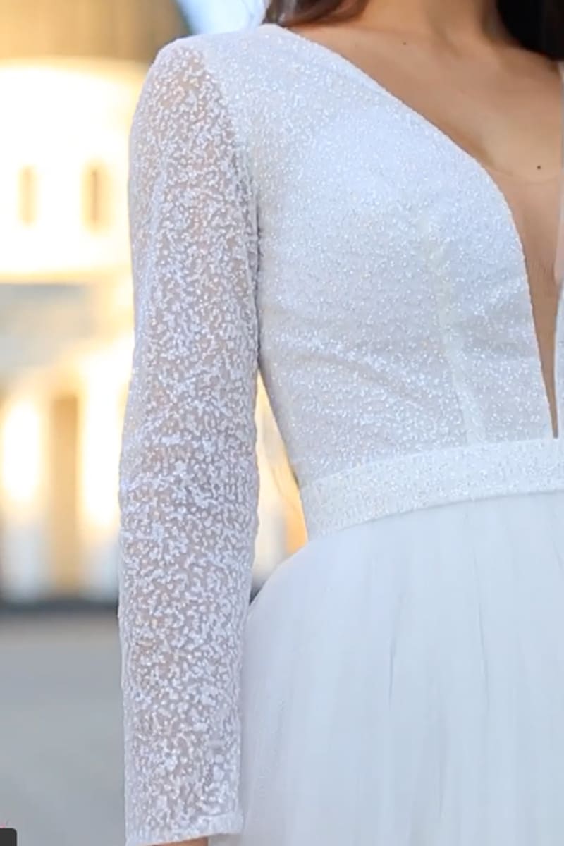 True Love Sparkly Long Sleeve Midi Dress | Jewelclues